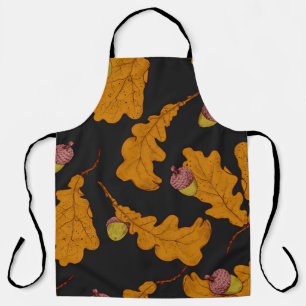 Tablier Feuilles de chêne sec et glands. Pat sans soudure
