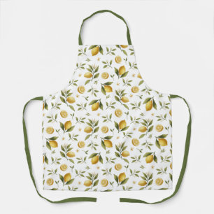 Tablier Feuilles de citron Fleurs