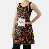 Tablier Feuilles de feuillage avec nom de famille (Insitu)