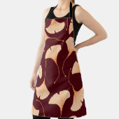 Tablier Feuilles de Ginkgo biloba, motif floral transparen (Insitu)