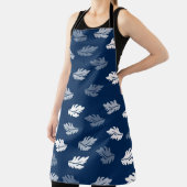 Tablier Feuilles de la marine Blue Antique Motif (Insitu)