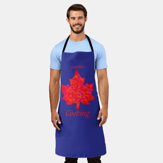 TABLIER FEUILLES DE MAPLE PEINTES (Porté)