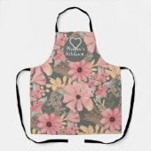 Tablier Feuilles de Memaw's Kitchen Pink Sage Green Flower (Recto)