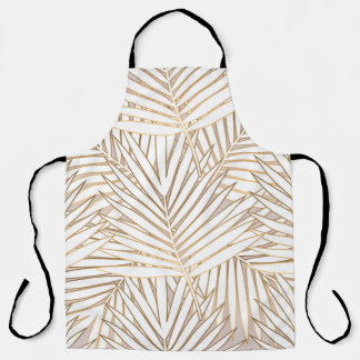 Tablier Feuilles de palmiers dorés : art déco.