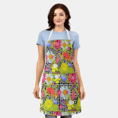 Tablier Feuilles De Palmiers Et Fleurs (Porté)