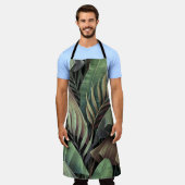 Tablier Feuilles de palmiers tropicaux, illustration 3D de (Porté)