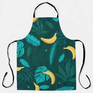 Tablier Feuilles de palmiers tropicaux motif sans couture.