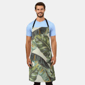 Tablier Feuilles de palmiers tropicaux, vintag sans soudur (Porté)