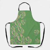 Tablier Feuilles de tête de poisson Jazz V Vert Dusty rose (Recto)