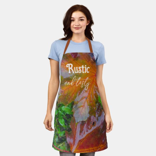 Tablier Feuilles d'érable rouge (Porté)