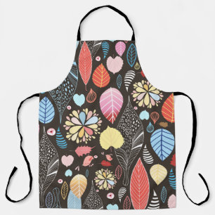Tablier Feuilles et oiseaux d'automne.