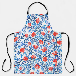 Tablier Feuilles floraux : Motif naturel sans transparence