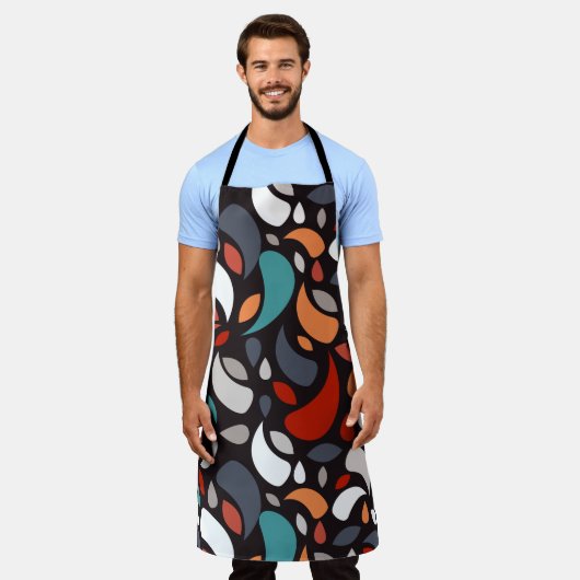 Tablier Feuilles géométriques (Porté)