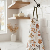 Tablier Feuilles oranges sèches botaniques thème automne