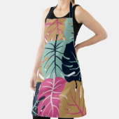 Tablier Feuilles Tropical Palm en rose et bleu | Cuisine (Insitu)