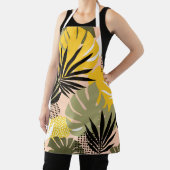 Tablier Feuilles Tropicales Abstraites Modernes & Points (Insitu)