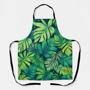Tablier Feuilles Tropicales de Monstera Motif Jungle