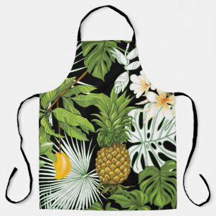 Tablier Feuilles tropicaux et fruits sans couture motif