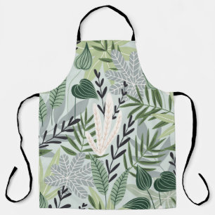 Tablier Feuilles tropicaux : impression Vintage à main.