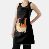 Tablier Feux de Noël de chat (Insitu)