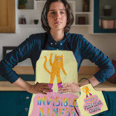 Tablier Fibromyalgie guerrière maladie fibro douleur invis