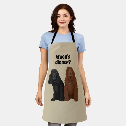 Tablier Field Spaniel, Adorable Dogs Quand dînez-vous ? (Porté)