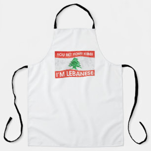 Tablier Fier Libanais, tu paries ton kibbi que je suis Lib