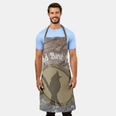 Tablier Fier Oiseau Nerd Silhouette Brown Bois Birder (Porté)