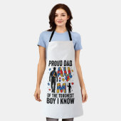 Tablier Fier papa Autisme Garçon le plus dur Design vector (Porté)
