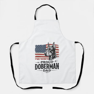 Tablier Fier papa Doberman Drapeau vintage vecteur concept