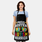 Tablier Fier Soeur D'Un Autisme Guerrier Famille (Porté)