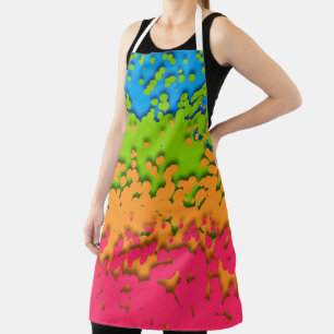 Tablier Fière de Groovy Rétro Bubbly Trippy Funky Panroman