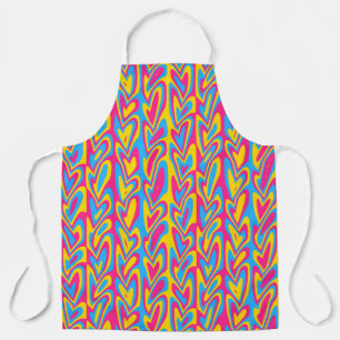Tablier Fière de la pansexualité groovy trippy squiggly qu