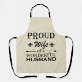 Tablier fière épouse d'un merveilleux mari (Recto)
