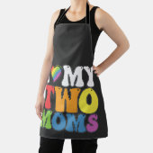 Tablier Fierté LGBT J'Aime Mes Deux Moms Soutien Lesbien G (Insitu)