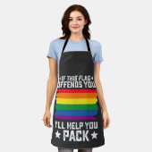 Tablier Fierté LGBT Si ce drapeau vous offense, je vous ai (Porté)