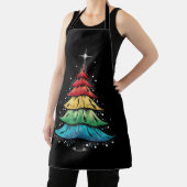 Tablier Fierté LGBTQ Arc-en-ciel Drapeau Gay Arbre de Noël (Insitu)
