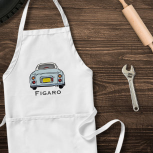 Tablier Figarations Cute Pale Aqua Blue Figaro Nom Apron