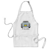 Tablier Figarations Cute Pale Aqua Blue Figaro Nom Apron (Devant)