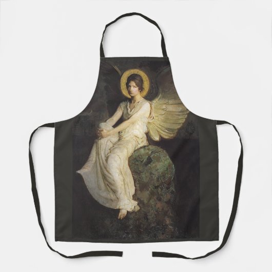 Tablier Figure ailée assise sur un rocher par Abbott Thaye (Recto)