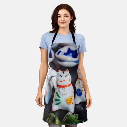 Tablier figurines de chats à Beckoning (Porté)