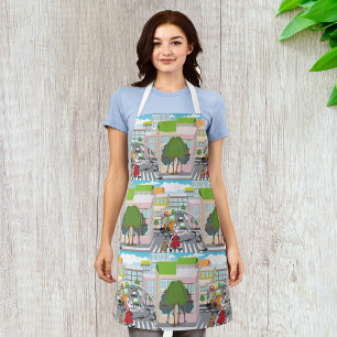 Tablier Fille À Un Traversée Piétonne