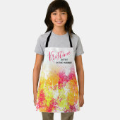 Tablier Fille Abstrait Art Paint Name Enfants (Insitu)