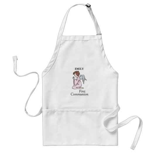 Tablier Fille, ange de première communion (Devant)