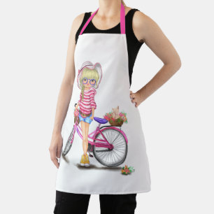 Tablier Fille avec Pink Bike Apron