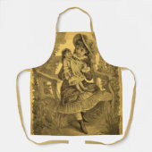 Tablier Fille avec poupée Art Vintage (Recto)