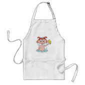 Tablier Fille Bath Time Amusant avec canard en caoutchouc  (Devant)