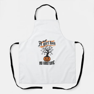 Tablier Fille d'Halloween sans costume Citrouille vintage_