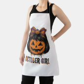 Tablier Fille d'octobre Citrouille Arc Halloween Vector De (Insitu)