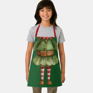 Tablier Fille Elf Drôle Cadeau de Noël pour le Corps